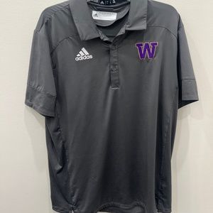 Lg Adidas Washington Huskies climate control polo (gray) flawless condition.